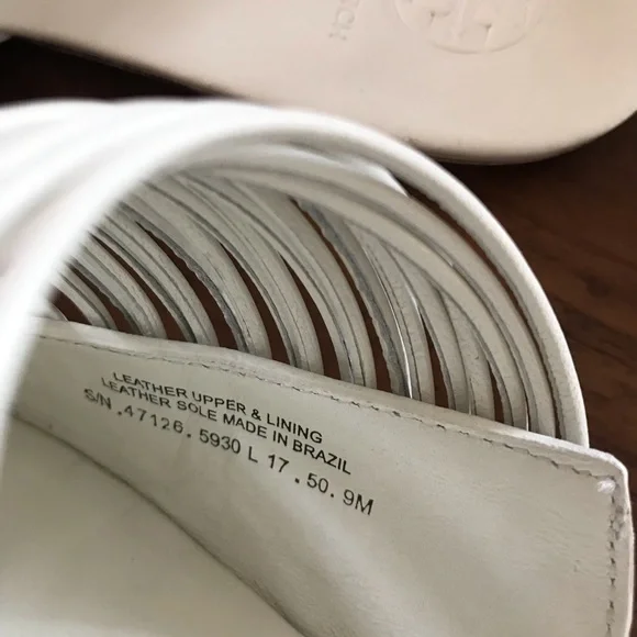 Tory Burch White Strappy Pointed Toe Flats - Picture 3 of 10